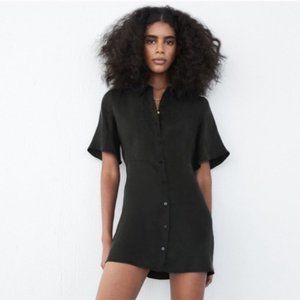 NWT Zara Button Up Mini Dress
